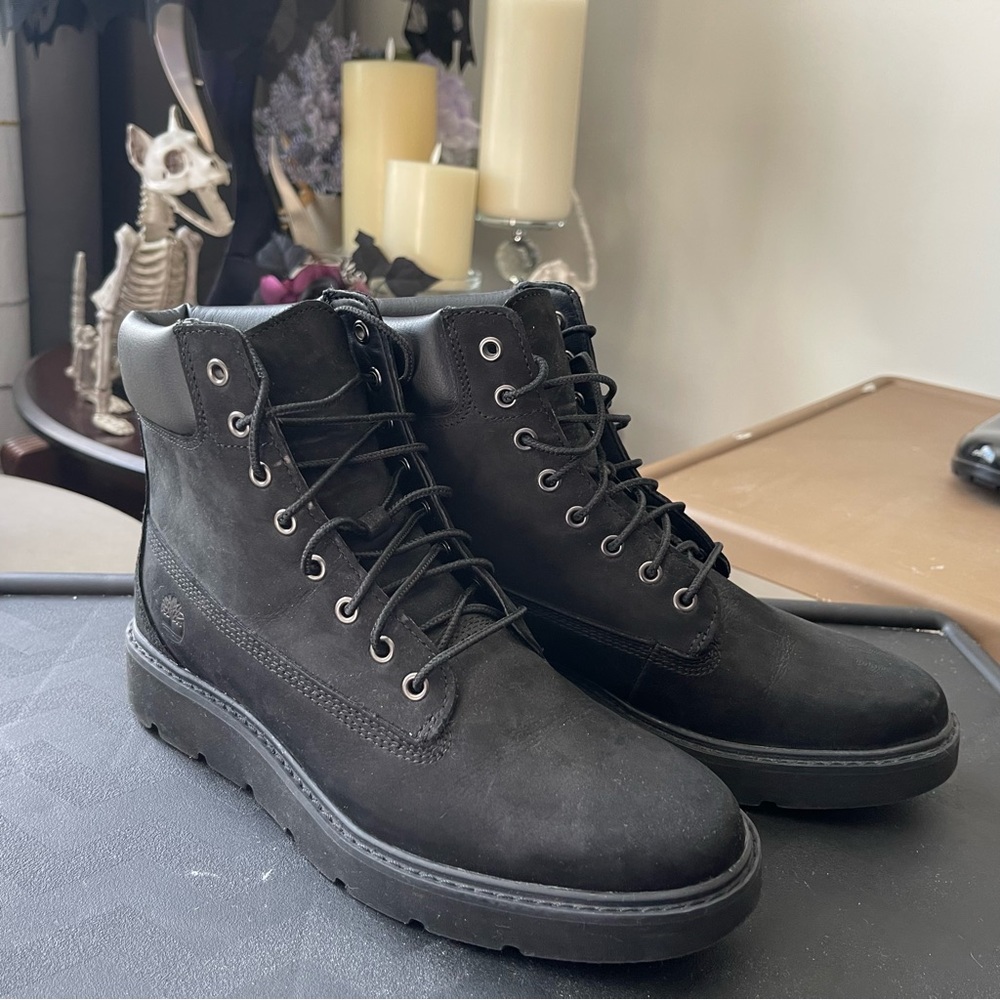 Timberland women’s waterproof Kensington black winter snow 8 boots